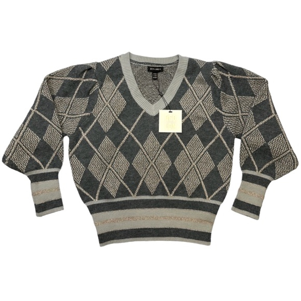 QED London ASOS Argyle V-neck Sweater